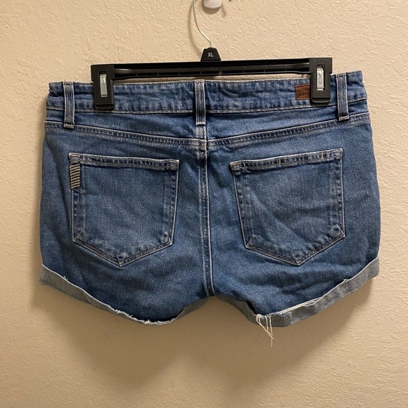 Paige Jimmy Jimmy Distressed Cuffed Denim Short Size 27 - Picture 6 of 9